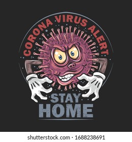 CORONA VIRUS MONSTER COVID-19 ARTWORK  VECTOR