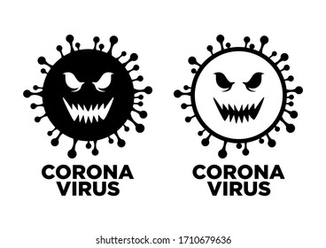 Corona Virus Monster Design Vector