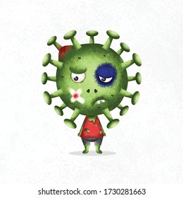Corona virus monster vectors illustration.