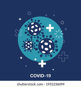 corona virus motion dynamic design vector