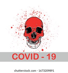 Ilustración vectorial del nombre del virus Corona