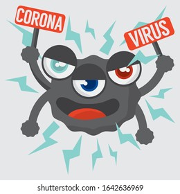 Corona Virus Or nCoV Bat Vector Illustration