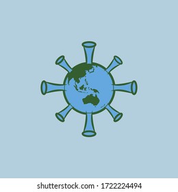 corona virus network vector design