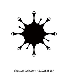 Ilustración del símbolo del vector del icono variante del virus Corona