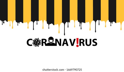 corona virus on white background