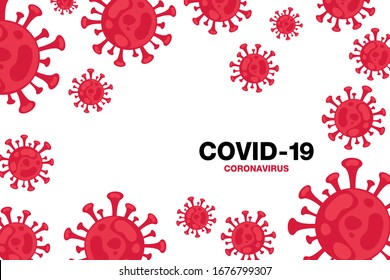 Corona virus on white background. Virus Pandemic Protection Concept