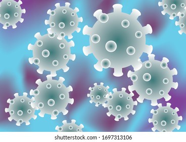 Fondo del concepto de brote de virus de Corona