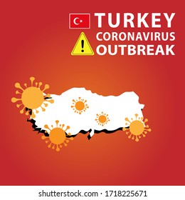 Corona Virus Outbreak Turkey Map Awareness