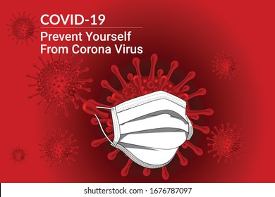 Corona virus outbreak and corona viruses influenza as dangerous flu strain cases as a pandemic. Flags with medical face mask. COVID-19 novel corona virus concept. Corona virus in China, Italy, Canada.