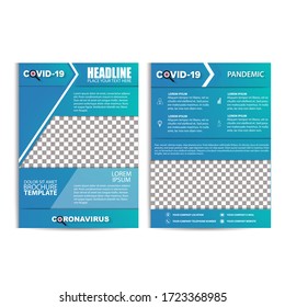 Corona virus pandemic disease flyer, vector, illustration, eps file