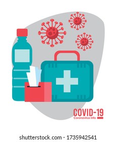 partícula pandémica de virus corona con diseño de ilustración vectorial