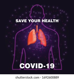 Corona virus pandemic poster banner vector image