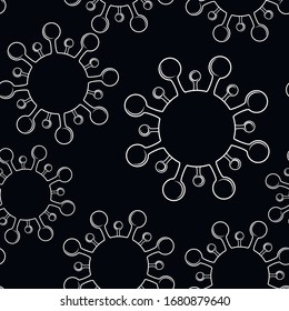 Corona virus pattern on a white background. Vector