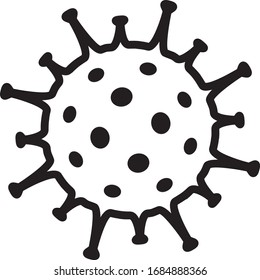 Corona virus pictogram, Covid-19 symbol, 2019-NCOV icon, virus infographic.