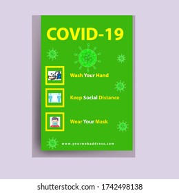 Corona Virus Poster Design Stay Safe At Home
