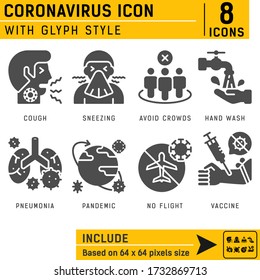 Corona virus premium icon with flat style isolated on white background from pandemic collection. Vector illustration covid-19 concept design template for web design, app, UI, UX, book, ads and project
