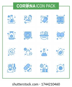 corona virus prevention. covid19 tips to avoid injury 16 Blue icon for presentation pills; safe; medical; protection; locker viral coronavirus 2019-nov disease Vector Design Elements