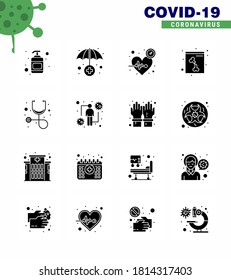 corona virus prevention. covid19 tips to avoid injury 16 Solid Glyph Black icon for presentation coronavirus; healthcare; pulse; diagnosis; skull viral coronavirus 2019-nov disease Vector Design 
