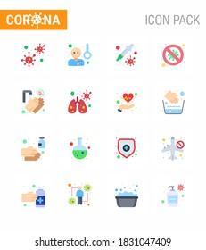 corona virus prevention. covid19 tips to avoid injury 16 Flat Color icon for presentation scientist; forbidden; temprature; diagnosis; virus viral coronavirus 2019-nov disease Vector Design Elements