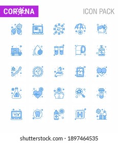 prevención del virus de la corona. covid19 consejos para evitar lesiones 25 icono azul para la asistencia sanitaria de presentación; médico; virus; servicio de seguros; microorganismo coronavirus viral 2019-nov Enfermedad Vector Diseño 