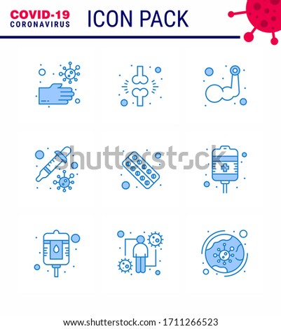 corona virus prevention. covid19 tips to avoid injury 9 Blue icon for presentation drugs; transmission; patient; petri; body building viral coronavirus 2019-nov disease Vector Design Elements