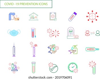 Corona Virus Prevention Icon Set 