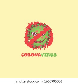 corona virus prevention. illustration of corona virus. Corona Virus in Wuhan, China, Global Spread, and Concept of Icon of Stopping Corona Virus