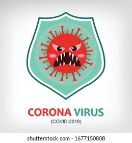 corona virus prevention. illustration of corona virus. Corona Virus in Wuhan, China, Global Spread, and Concept of Icon of Stopping Corona Virus.