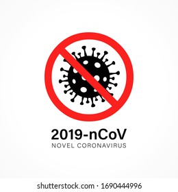 Corona Virus prevention ilustration of coronavirus. Corona Virus 2019-ncov in Wuhan, China, global spread, and concept of icon of stopping CoronaVirus Covid-19