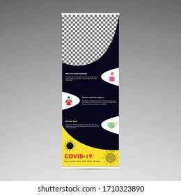 Corona Virus Prevention Rollup Banner