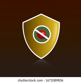 Vector de protección contra virus Corona.  