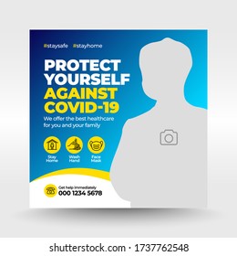 Corona Virus Prevention Social Media Post & Web Banner