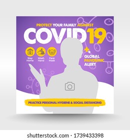 Corona Virus Prevention Social Media Post & Web Banner