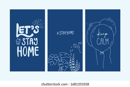 corona virus prevention stay at home with healthy background vector 