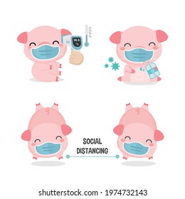 Corona Virus protection with cute animals.