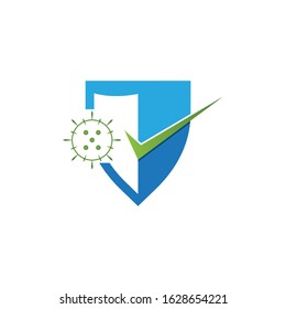 Corona virus protection logo vector