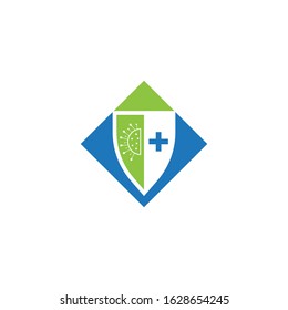 Corona virus protection logo vector