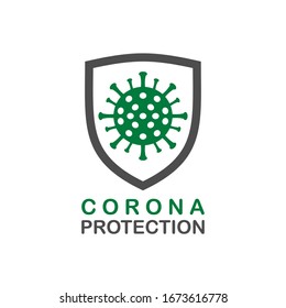 Corona virus protection logo vector