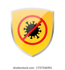 Corona Virus Protection Shield Vector Illustration