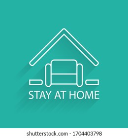 Corona virus quarantine concept. Working from home. corona virus prevention . vector illustration.