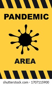 Corona virus quarantine poster, covid-19 pandemic situation, vector illustration