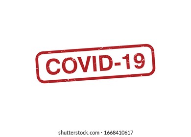 CORONA VIRUS red stamp text on white background,vector Illustration