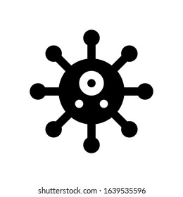 corona virus related dangerous virus vector in solid design