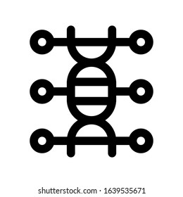 corona virus related genetics vector in lineal style