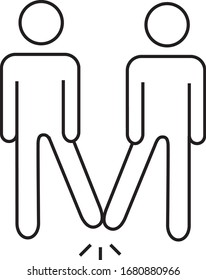 corona virus safety greeting icons  foot bump