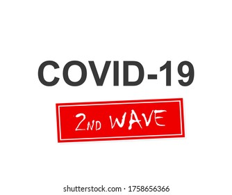 El virus de Corona es la segunda ola. Covid 19, nueva versión de la pandemia. Ilustración del vector