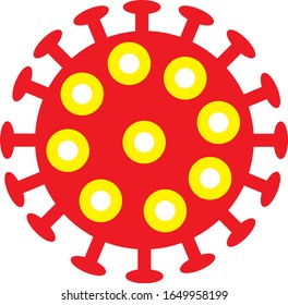 Corona virus shape vector show signs and symbols