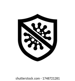 Corona Virus Shield Logo Icon