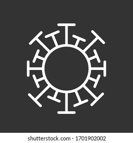 Corona virus sign icon. Dangerous Coronavirus Cell. Stop coronavirus. Coronavirus outbreak. 
