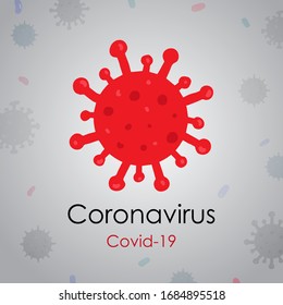 Ícone de sinal do vírus Corona, infecção pelo vírus corona. Ícone do vetor Corona Virus. Coronavírus covid-19. Elemento infográfico. Ilustração de logotipo e símbolo